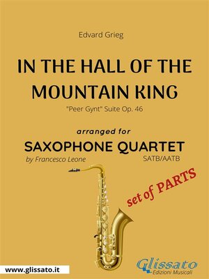 cover image of In the Hall of the Mountain King--Saxophone Quartet set of PARTS